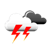 thunderstorm with light rain weather icon for Montego Bay